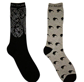 MEN Kiwi & Tattoo Wool Blend Socks - 55335/ 36 Set Of 4