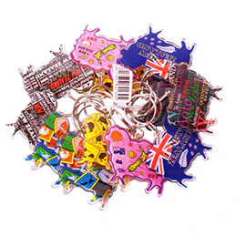 Set of 12 Assorted Sheep Keyrings - K287-12PK